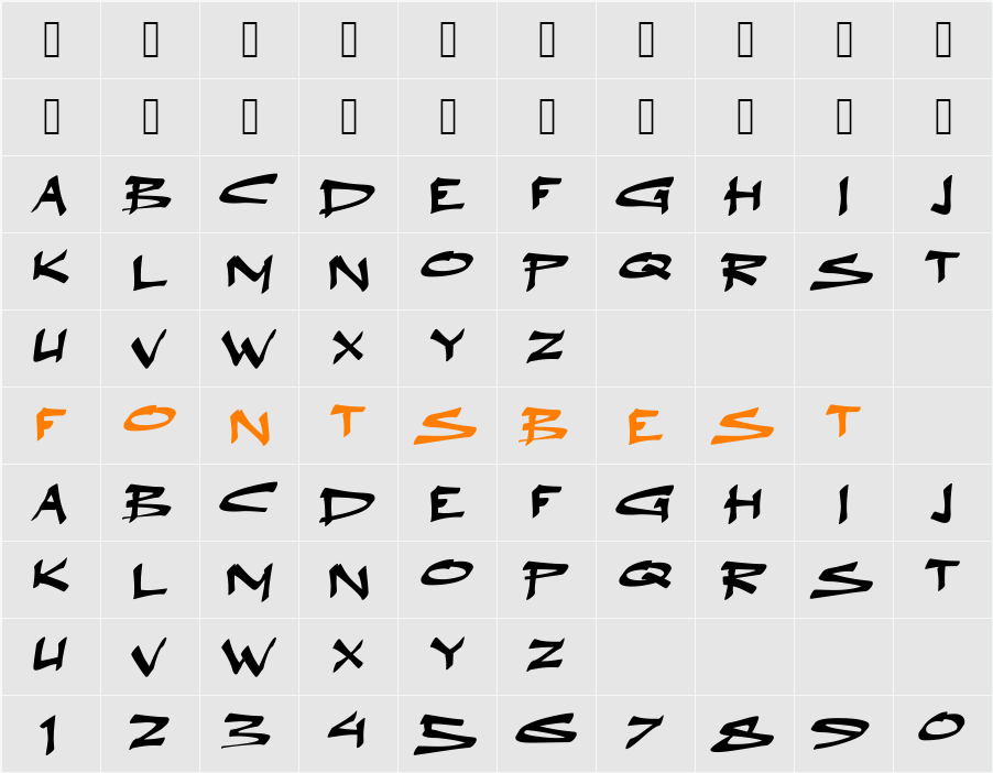 aAbrigyThink Character Map
