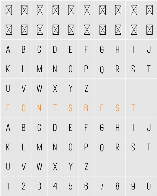 Votrag Light Character Map