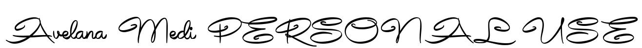Avelana Medi PERSONAL USE Font Image