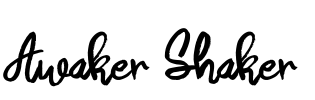 Awaker Shaker Font Image