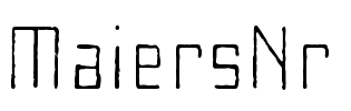 MaiersNr8 Font Image