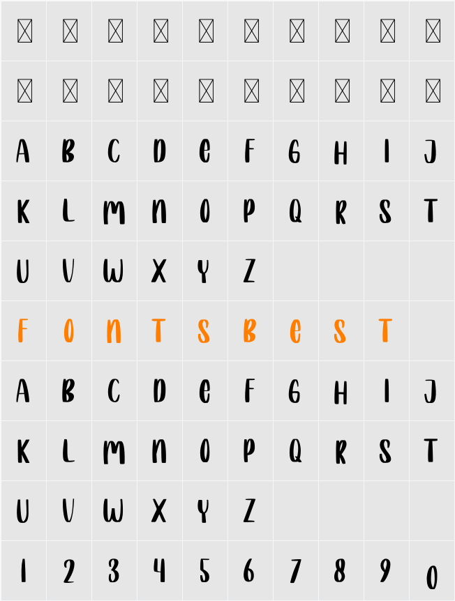 Forever Character Map