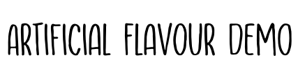 Artificial Flavour DEMO Font Image