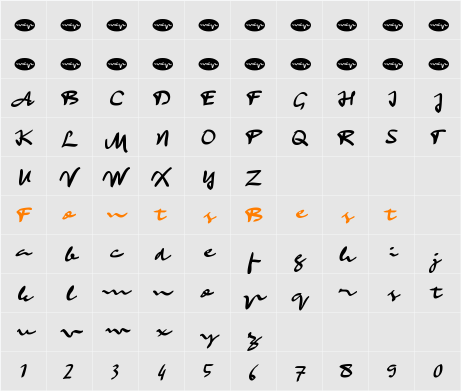 a Apotik Character Map