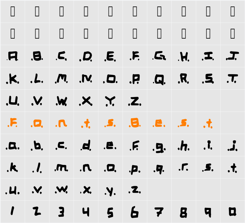 Robo Character Map
