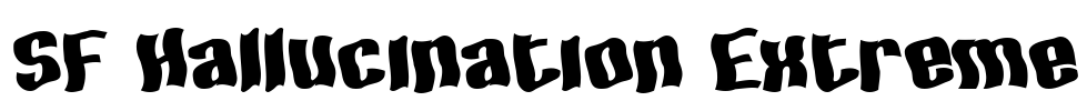 SF Hallucination Extreme Font Image