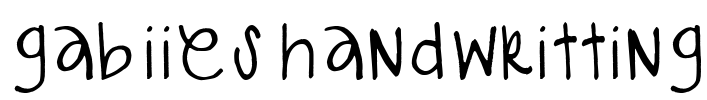 gabiies handwritting Font Image