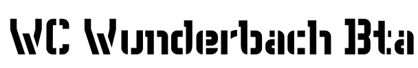 WC Wunderbach Bta Font Image