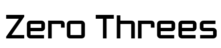 Zero Threes Font Image