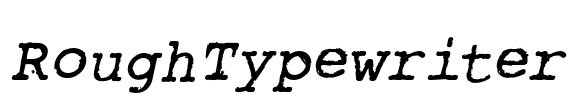 RoughTypewriter Font Image