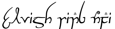 Elvish Ring NFI Font Image