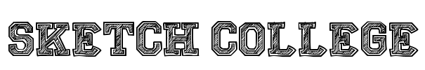 Sketch College Font Image