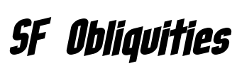SF Obliquities Font Image