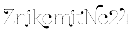 ZnikomitNo24 Font Image