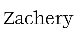 Zachery Font Image