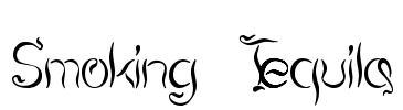 Smoking Tequila Font Image