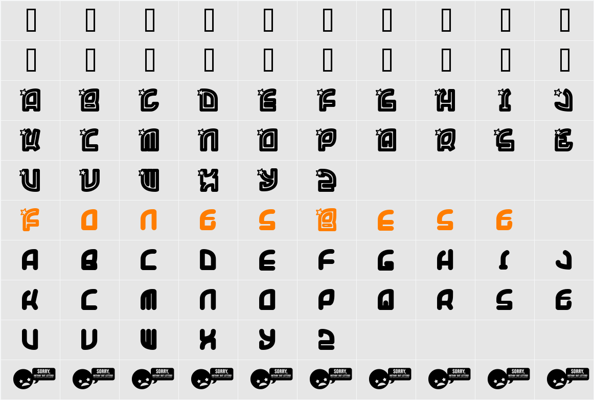 SuperTrooper Character Map