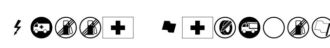 Rally Symbols Font Image