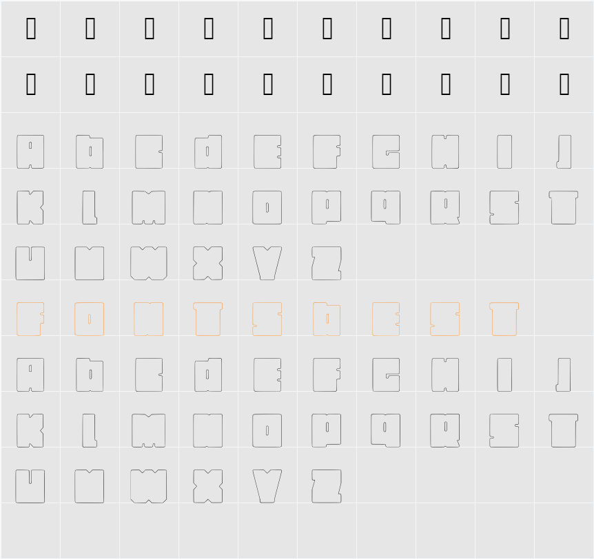 Infinity Character Map