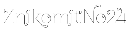 ZnikomitNo24 Font Image