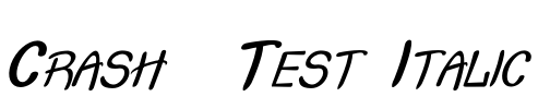 Crash  Test Italic Font Image