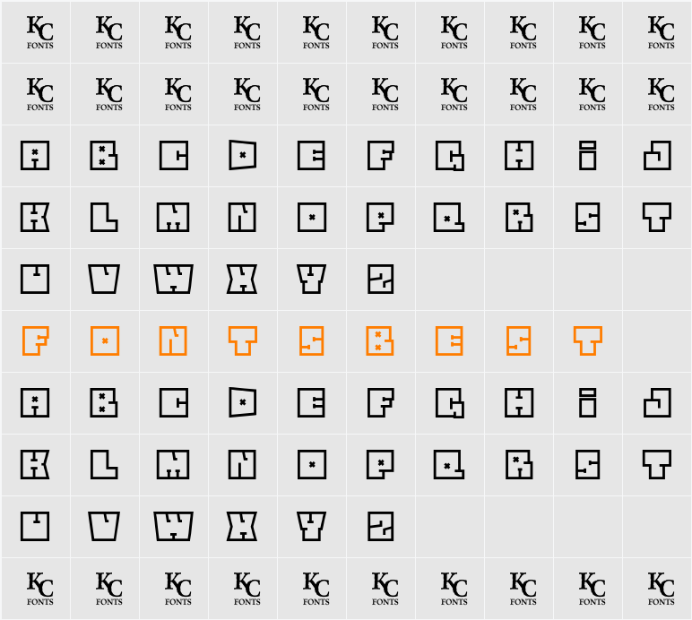 Square Flo Character Map