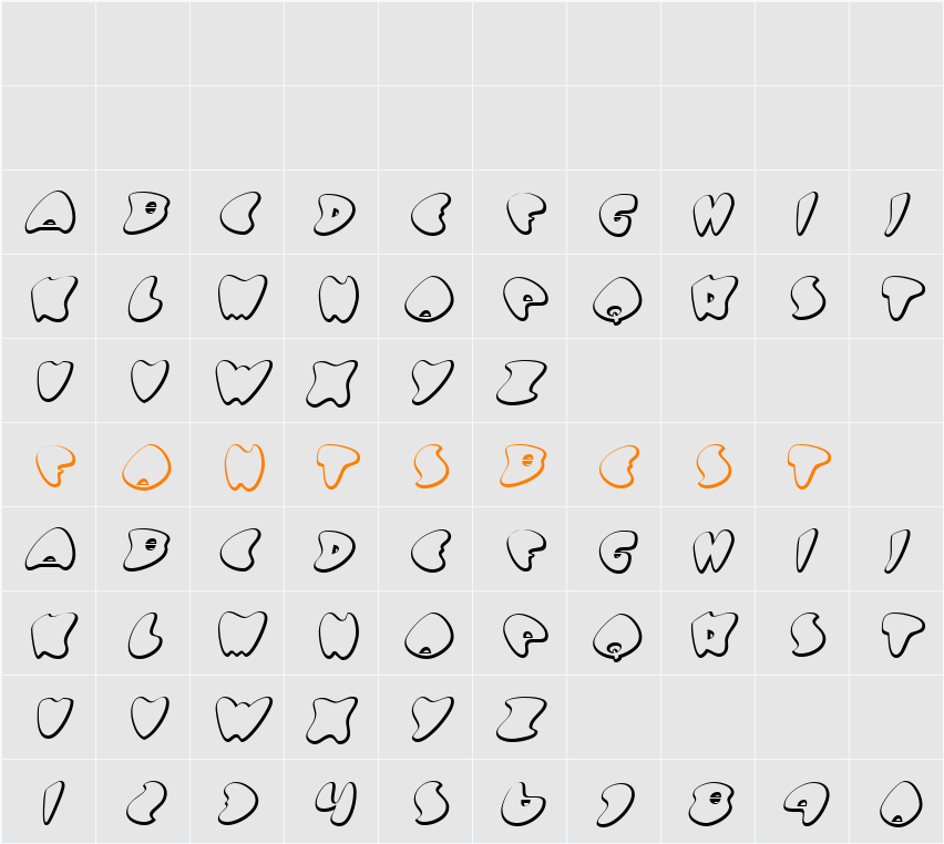 Got No Heart Character Map
