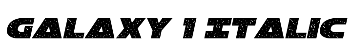 Galaxy 1 Italic Font Image