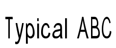 Typical ABC Font Image