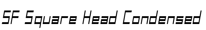 SF Square Head Condensed Font Image