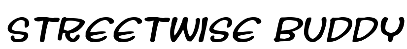Streetwise buddy Font Image