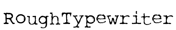 RoughTypewriter Font Image
