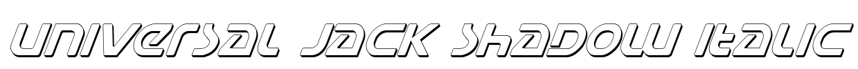 Universal Jack Shadow Italic Font Image