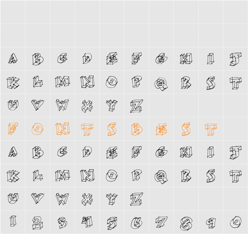 Glass Character Map