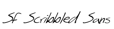 SF Scribbled Sans Font Image