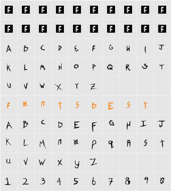 Scratch Character Map