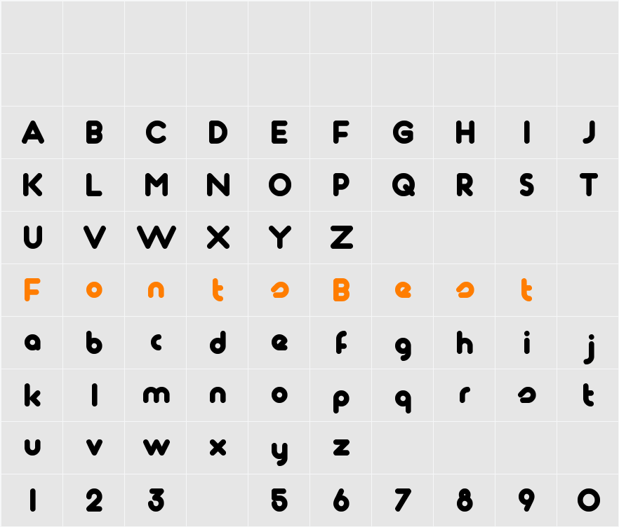 Tondo Character Map