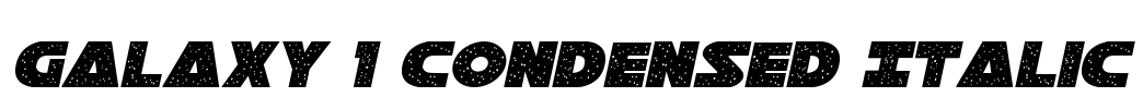 Galaxy 1 Condensed Italic Font Image