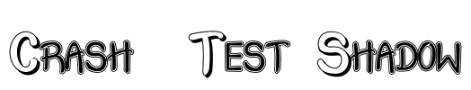 Crash  Test Shadow Font Image