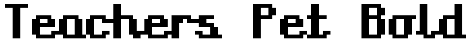 Teachers Pet Bold Font Image