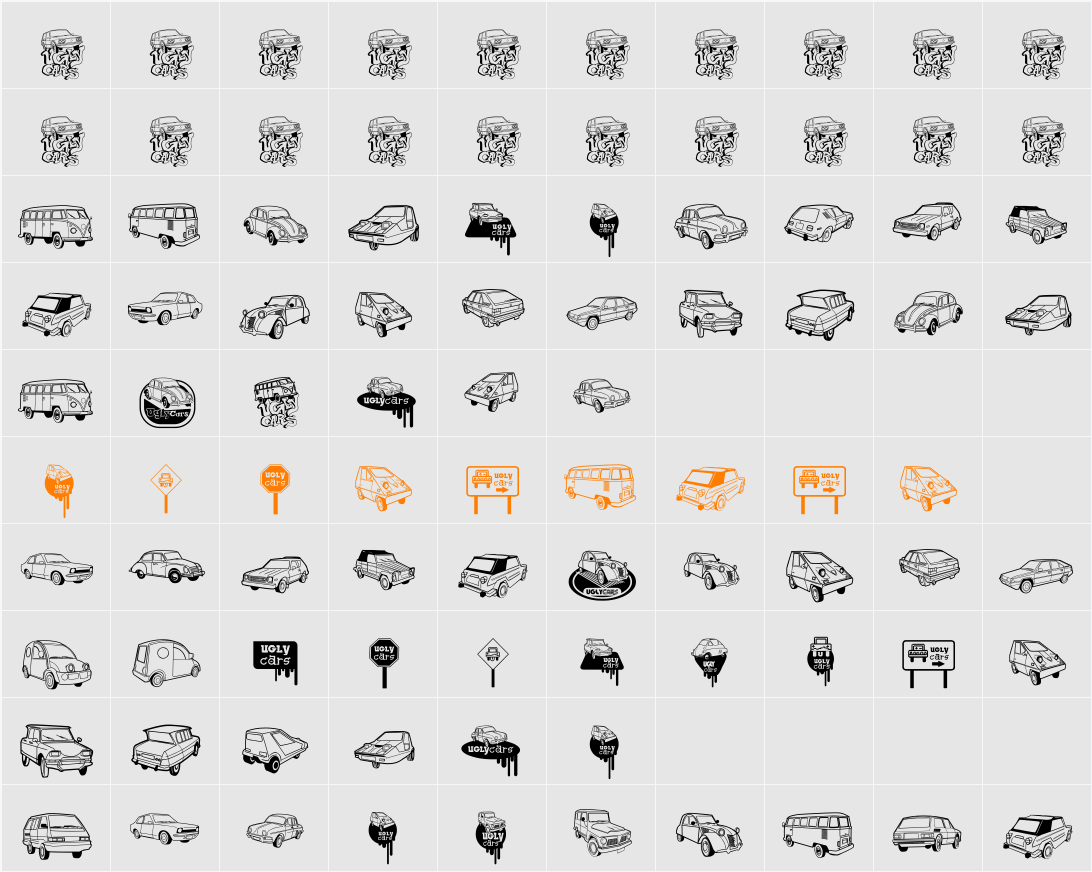 Ugly Cars Character Map