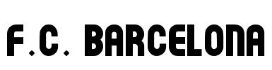 F.C. BARCELONA Font Image