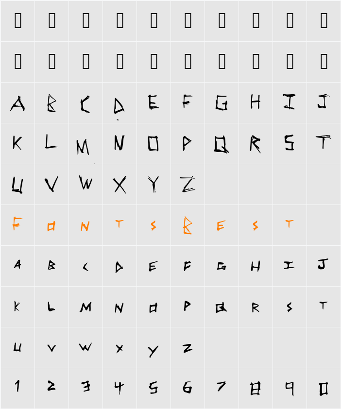 Scribble Character Map
