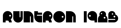 RunTron 1983 Font Image