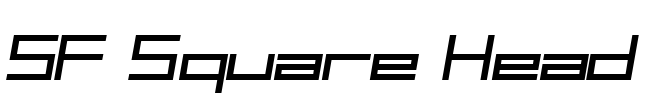 SF Square Head Font Image