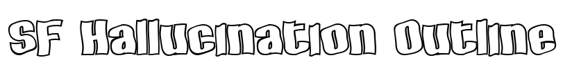 SF Hallucination Outline Font Image