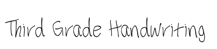 Third Grade Handwriting  Font Image