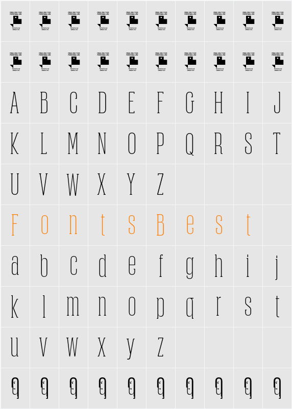 Obcecada Serif Character Map