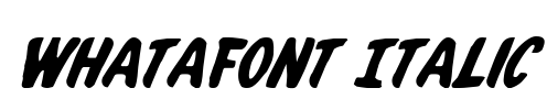 Whatafont Italic Font Image