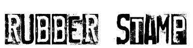 RUBBER STAMP Font Image
